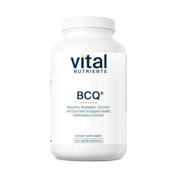 Vital Nutrients BCQ | Vegan Boswellia, Bromelain, Curcumin & Quercetin Supplement | Joint Support Supplement | Supports Sinus & Digestive Health | Gluten, Dairy, Soy Free | 240 Capsules
