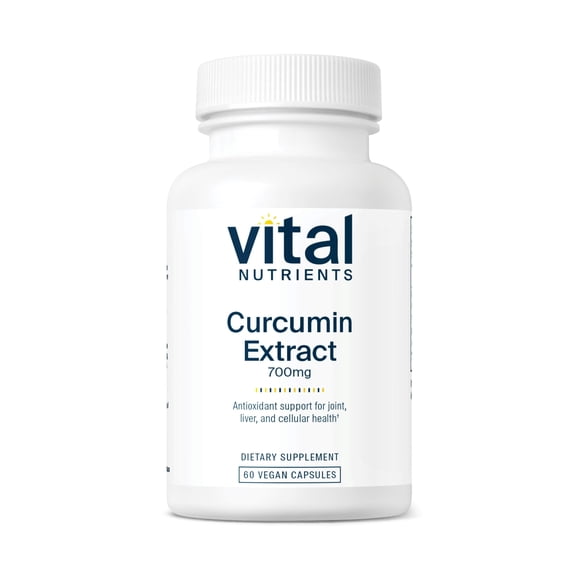 Vital Nutrients Curcumin Extract 700mg | Vegan Curcumin Supplements with Black Pepper Extract | Antioxidant Support for Joint, Liver, and Cellular Health | Gluten, Dairy, Soy Free | 60 Capsules