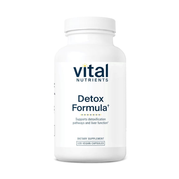 Vital Nutrients Detox Formula | Vegan Liver Detox | Antioxidant Supplement Promotes Liver & Detoxification Support | Gluten, Dairy, Soy Free | Non-GMO | 120 Capsules