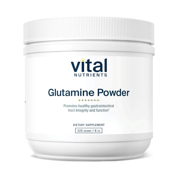 Vital Nutrients Glutamine Powder - Healthy Gastrointestinal Tract Function - Gluten, Dairy, Soy Free - Non-GMO - 225g/8 oz L-Glutamine Powder