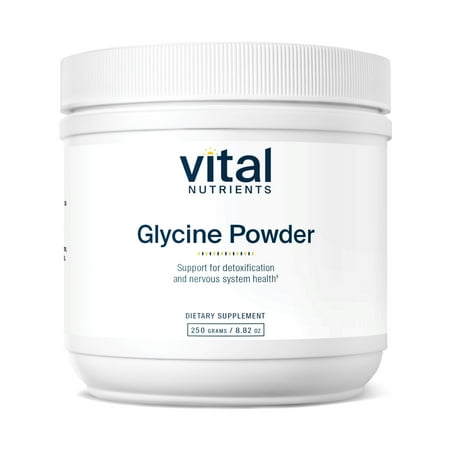 Vital Nutrients Glycine Powder 250g | Amino Acid to Promote Restful Sleep, Stress Relief, Memory, and Cognitive Support | Vegan Glycine Supplement | Gluten, Dairy, Soy Free | Non-GMO | 62 Servings