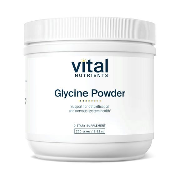 Vital Nutrients Glycine Powder 250g | Amino Acid to Promote Restful Sleep, Stress Relief, Memory, and Cognitive Support | Vegan Glycine Supplement | Gluten, Dairy, Soy Free | Non-GMO | 62 Servings