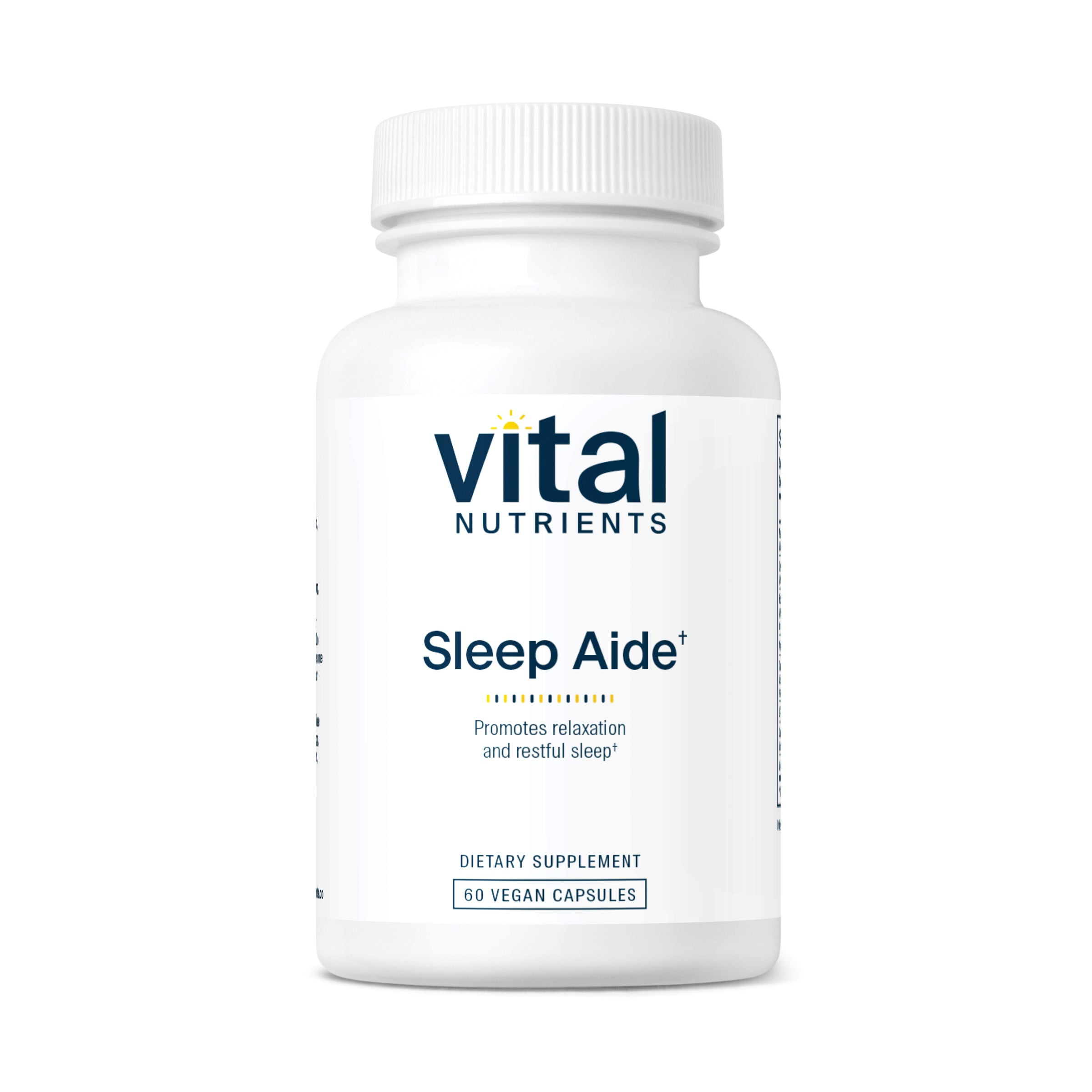 Vital Nutrients Sleep Aide | Promote Restful Sleep | Valerian Root, L-Theanine, Lemon Balm, and Melatonin | Vegan Supplement | Gluten, Soy & Dairy Free | 60 Vegetarian Capsules