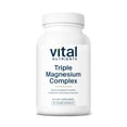 thumbnail interactive-video image 1 of Vital Nutrients Triple Magnesium Complex Supplement | Vegan Magnesium Glycinate, Malate & Oxide 250mg | Easily Absorbed Magnesium Supplement for Stress, Muscle, Heart, Bone Support | 90 Capsules, 1 of 7