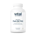 thumbnail image 1 of Vital Nutrients Ultra Pure Fish Oil 700 | Supports Heart, Brain, and Joint Health | Sustainably Sourced High EPA & DHA Omega-3 Fatty Acid | Lemon Flavor | Gluten, Dairy & Soy Free | 120 Softgels, 1 of 5
