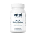 thumbnail image 1 of Vital Nutrients Vitamin B12 & Methyl Folate | Vegan Methylated Folate & B12 Supplement | 5-MTHF plus B12 Supports Nervous System & Metabolism | Gluten, Dairy, Soy Free | 100 Capsules, 1 of 5