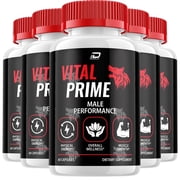 Vital Prime for Men Capsules   VitalPrime Vitamin Complex Pills, Energy Support, 5 Pack, 300 Capsules