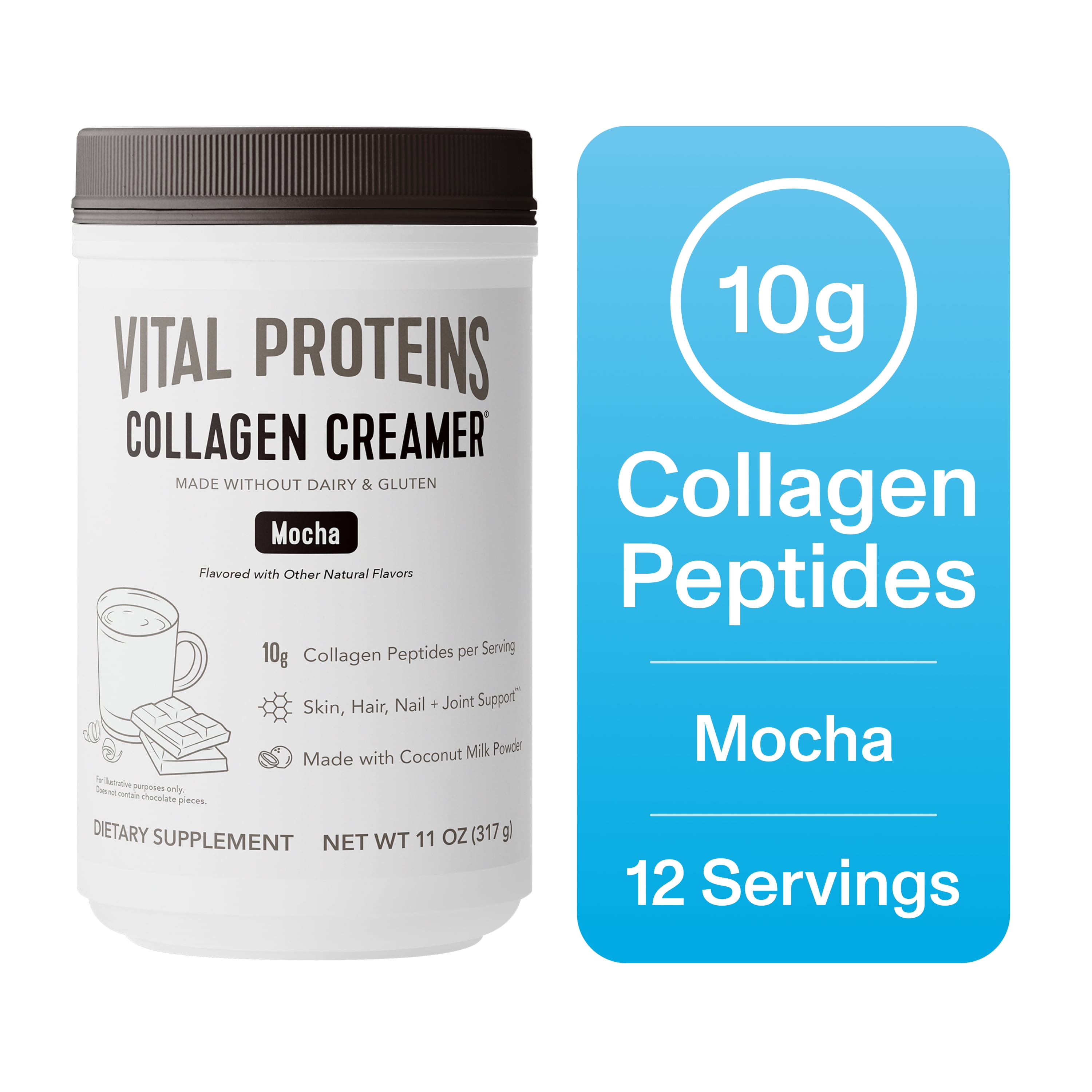 Vital Proteins Collagen Creamer, Mocha Powder Flavor, 11 oz