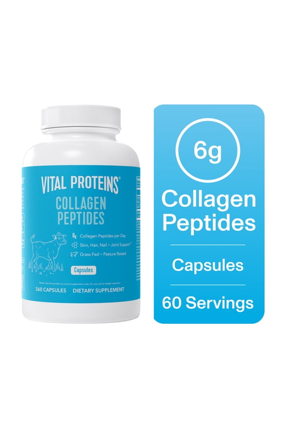 Collagen Peptides Capsules for Women, Collagen Supplement 360 Capsules
