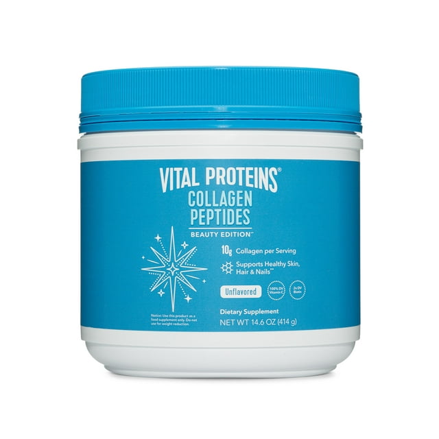 Vital Proteins Collagen Peptides + Beauty Supplement Powder, Unflavored