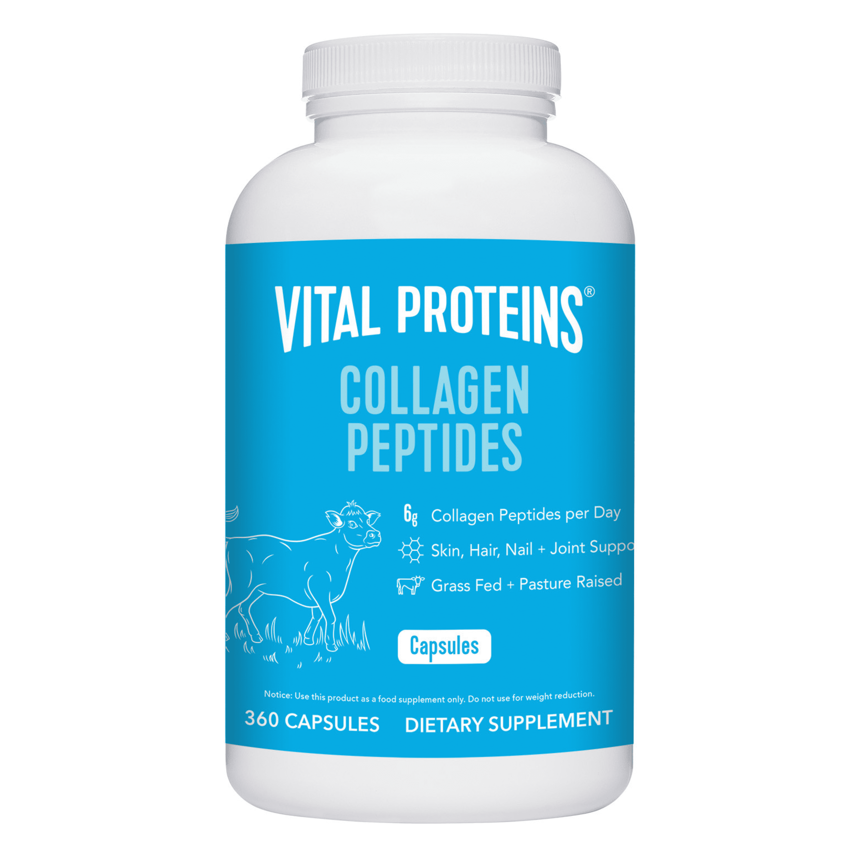 Vital Proteins Collagen Peptides Capsules for Women, Collagen Supplement 360 Capsules