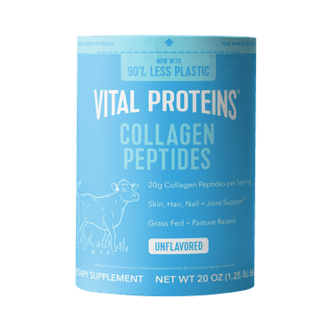 Vital Proteins Collagen Peptides Powder Supplement for Hair, Skin, and Nails, Unflavored, 20 oz