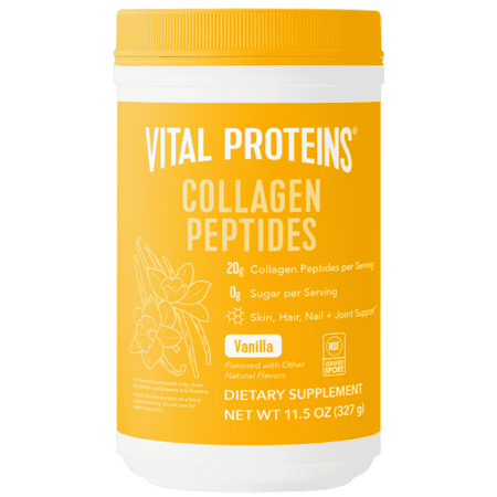 Vital Proteins Grass-Fed Collagen Peptides Powder Joint Supplement for Hair, Skin, and Nails, Vanilla, 11.5 oz