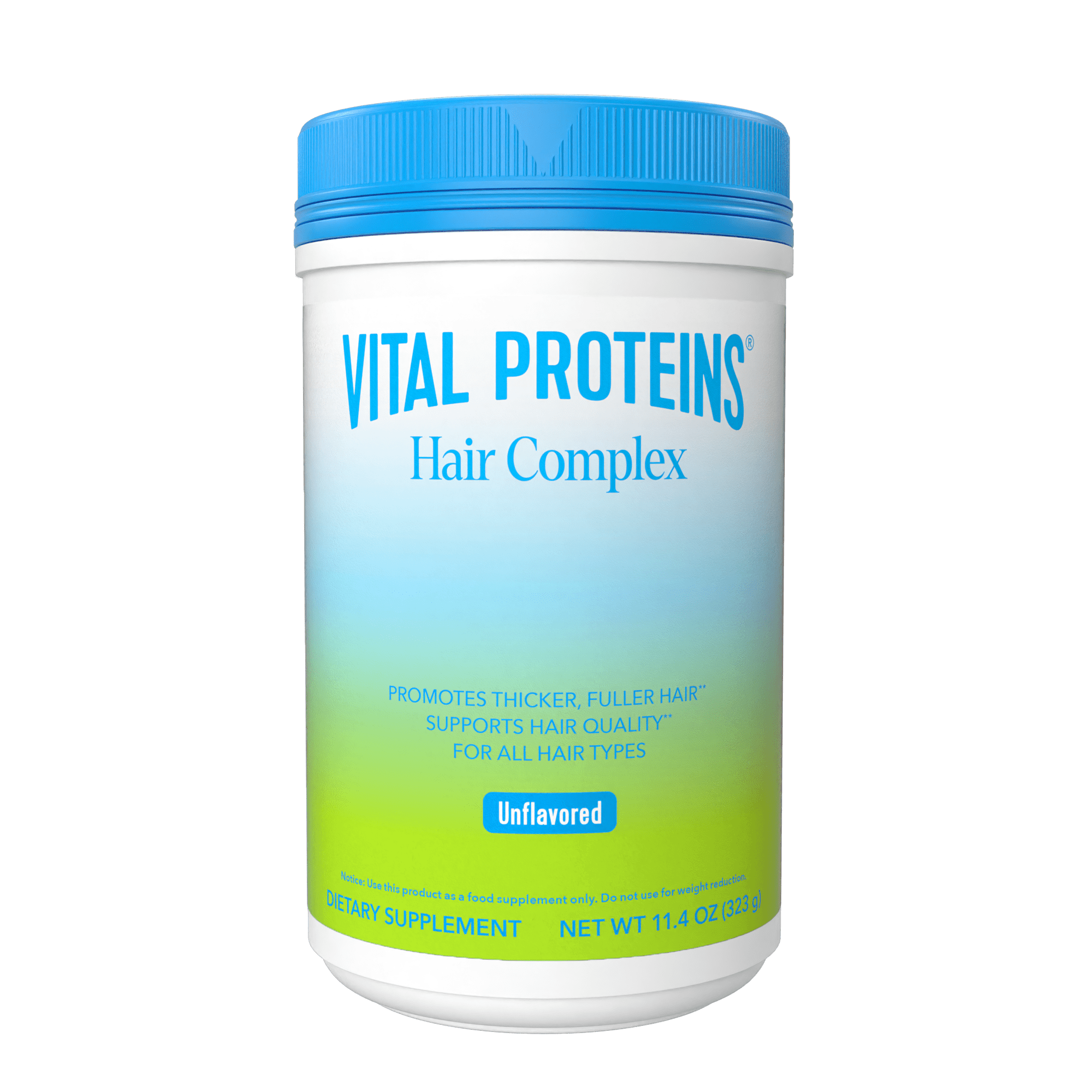 Vital Proteins Hair Complex, Collagen Peptides + Biotin 10000mcg Hair Growth Supplement - Clinically Studied Lustriva to Promote Thicker Fuller Hair, 20g Unflavored Collagen, 11.4oz Powder