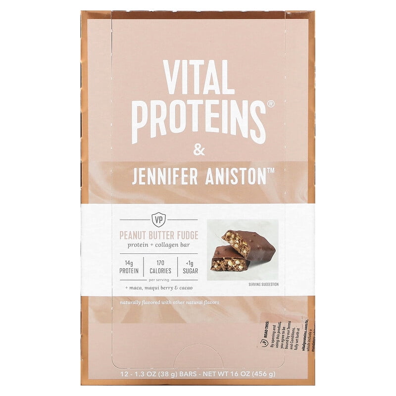Vital Proteins Jennifer Aniston Protein plus Collagen Bar Peanut Butter