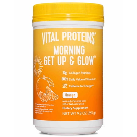 Vital Proteins Morning Get Up and Glow Orange, 10g Collagen, 9.3 oz