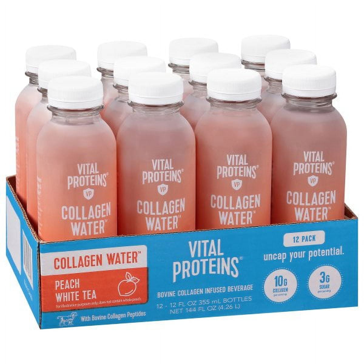 Vital Proteins Peach White Tea Collagen Water, 12 Fluid Ounce 12 per case.