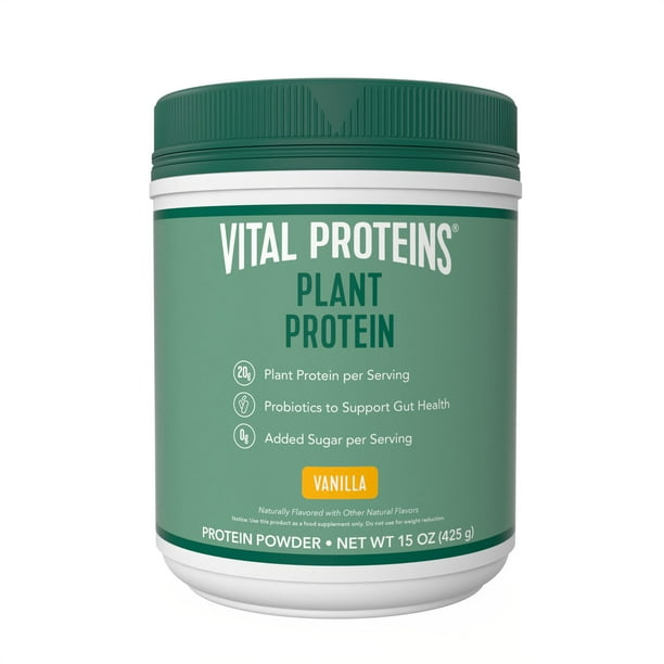 Vital Proteins Plant Protein Powder, Vanilla, 15 oz