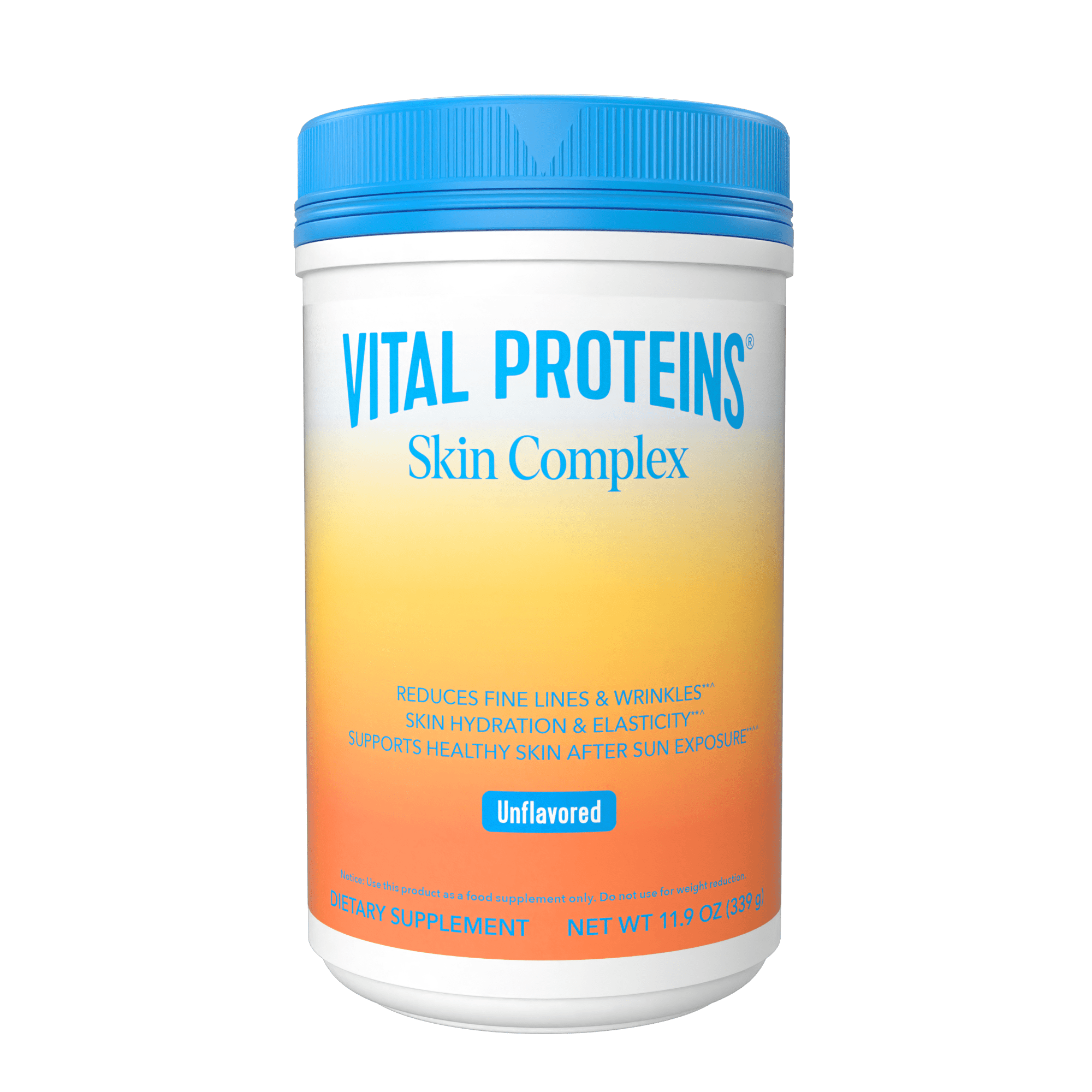 Vital Proteins Skin Complex Powder, 18g Collagen Peptides with Hyaluronic Acid and Vitamin C, Hydration & Elasticity, Unflavored, 11.9oz