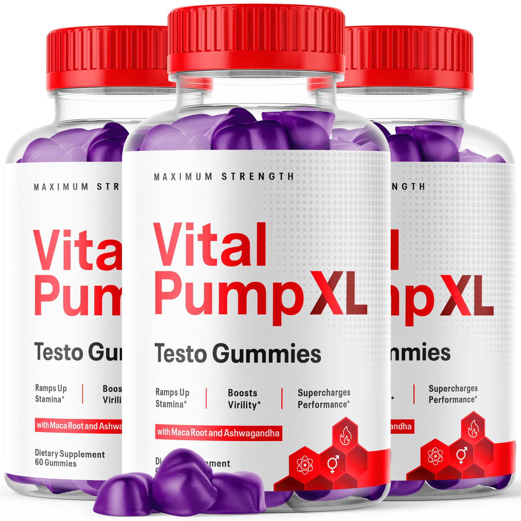 Vital Pump XL Gummies for Men Maximum Strength Vitamin Supplement 180 Gummies