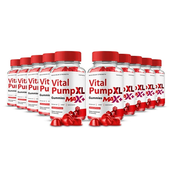 Vital Pump XL Max + Gummies for Men, Advanced Formula, Vital Pump XL Max+ Supplement for Men All Natural Maximum Strength (10 Pack)