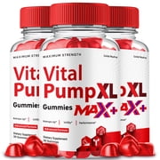 Vital Pump XL Max + Gummies for Men, Advanced Formula, Vital Pump XL Max+ Supplement for Men All Natural Maximum Strength 3 Pack