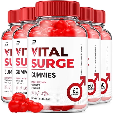Vital Surge Keto ACV Gummies – VitalSurge Apple Cider Vinegar 1000MG, 5 Pack, 300 Gummies