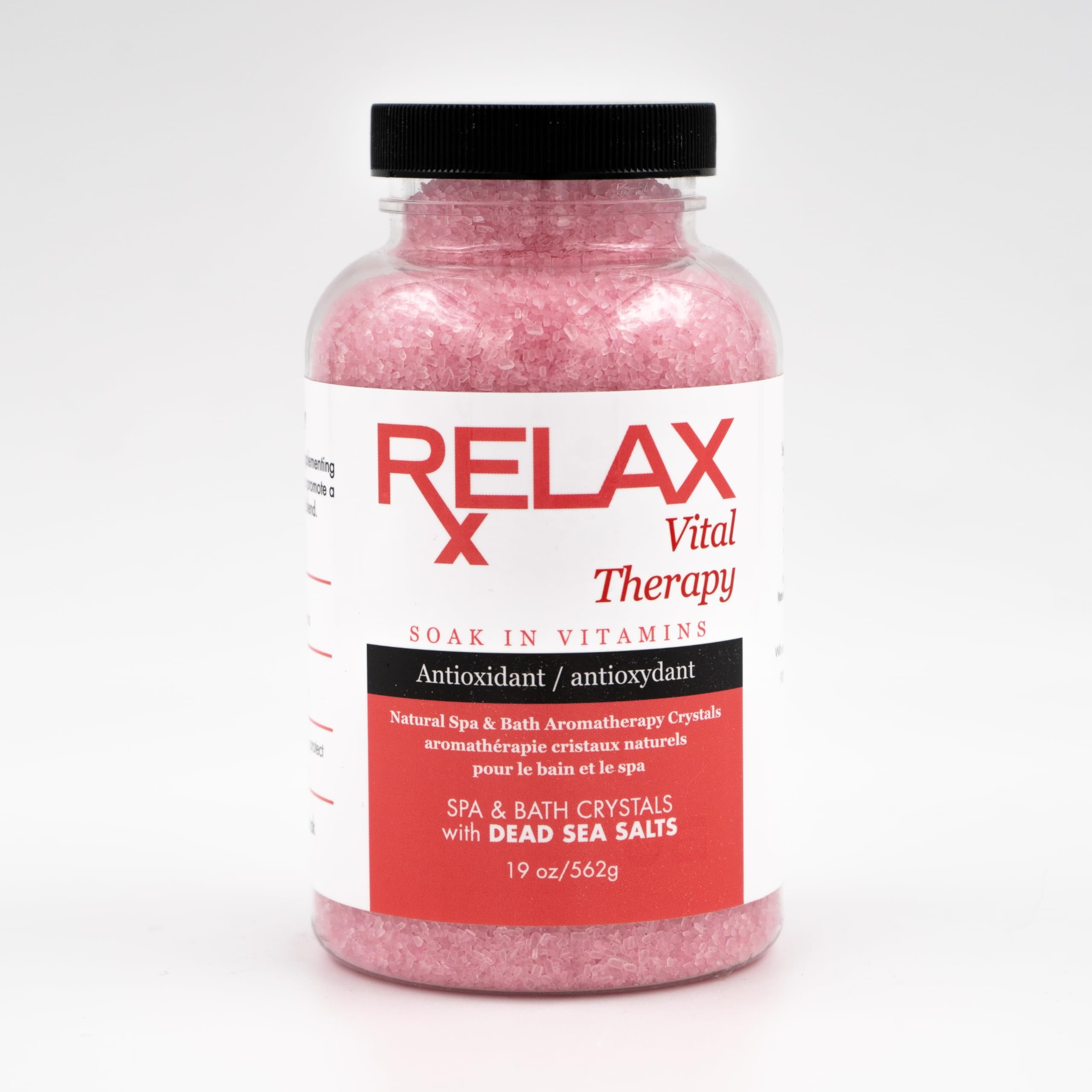 Relax Spa & Bath - Vital Therapy Bath Crystals, 19 oz - Rejuvenating Antioxidant Soak with Dead Sea Salts for Radiant Skin C39