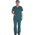 thumbnail image 1 of Vital Threads Men and Women Scrubs Set V-Neck Top & Drawstring Pant, VT509C, 1 of 9