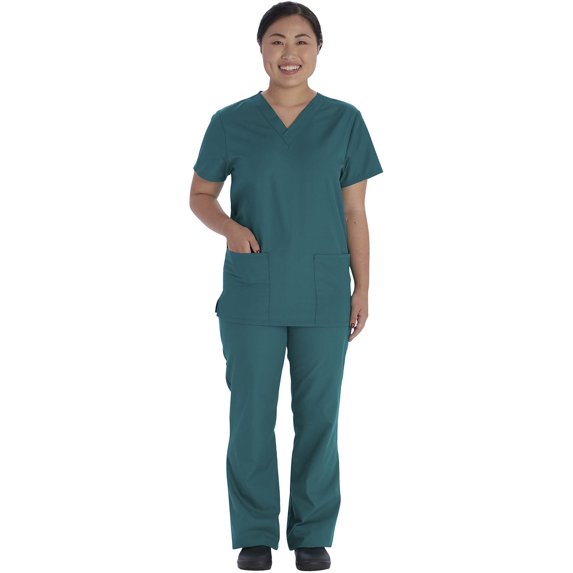 Vital Threads Men and Women Scrubs Set V-Neck Top & Drawstring Pant, VT526C