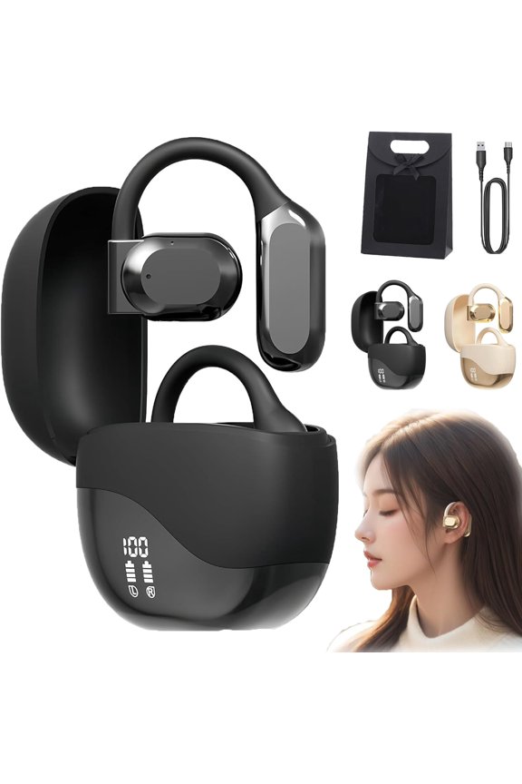 Vital Translate Buds, Vital Translation Earbuds, Vital Earbuds Pro, Real-Time Ai-Powered Translation Earbuds for Seamless Multilingual Conversations, Open Waterproof Noise Cancellation Buds (Black)