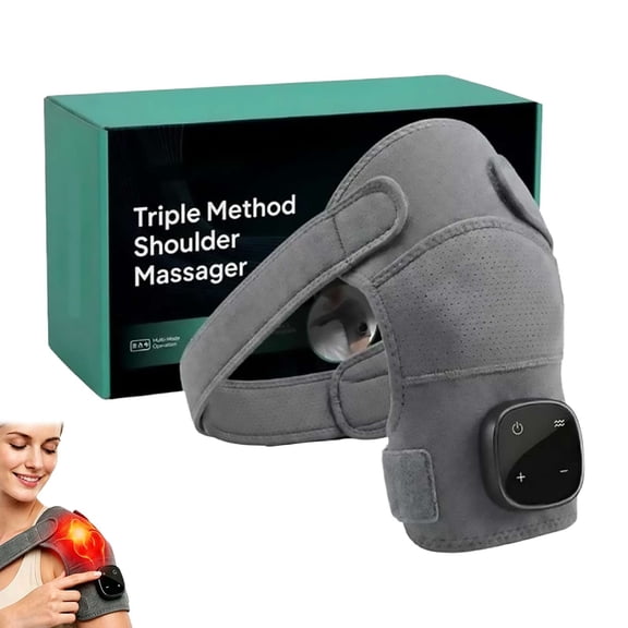 Vital Triple Method Shoulder Massager, Triple-Mode Shoulder Massager with Heat, Compression and Vibration