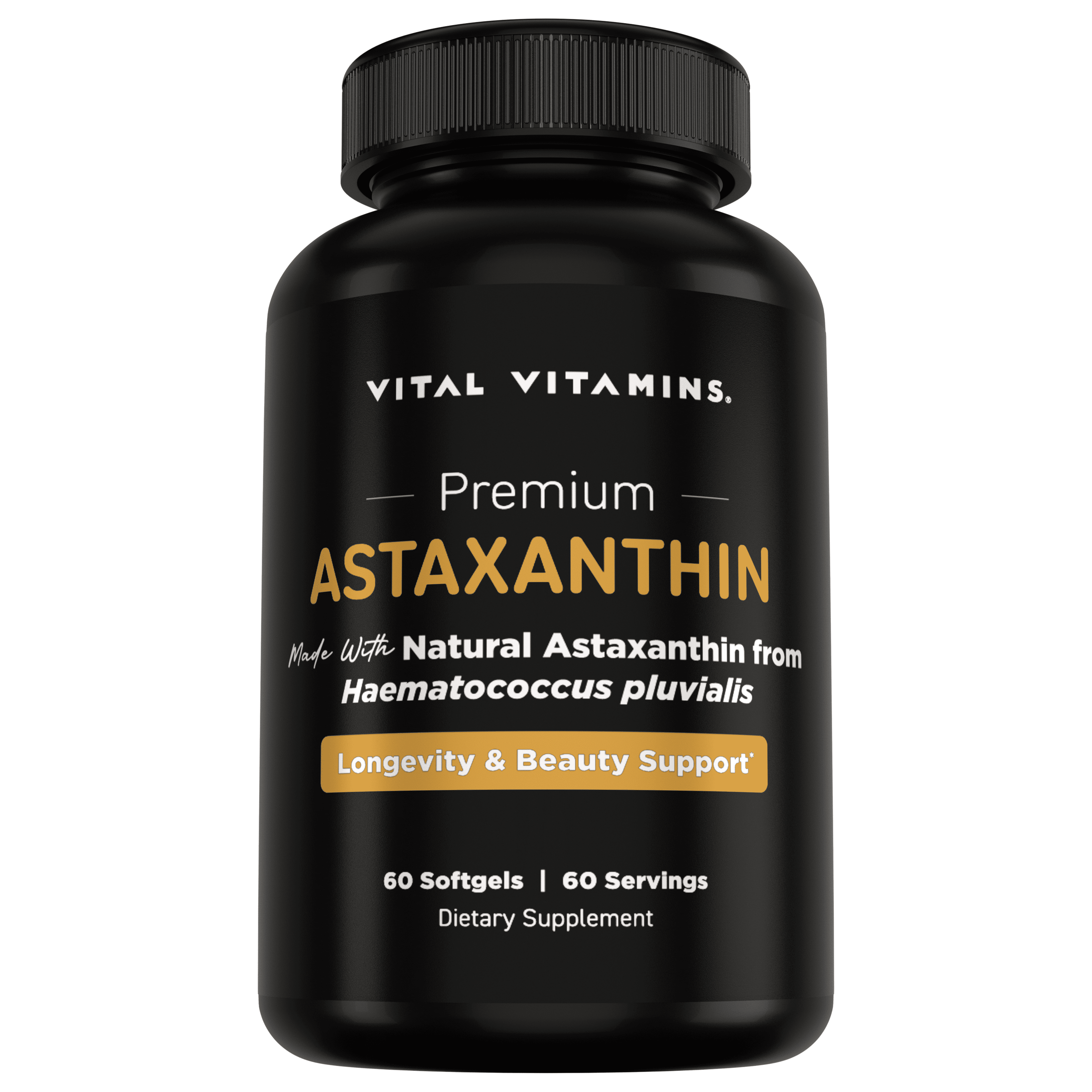 Vital Vitamins Astaxanthin 12mg Softgels - Made with Natural
