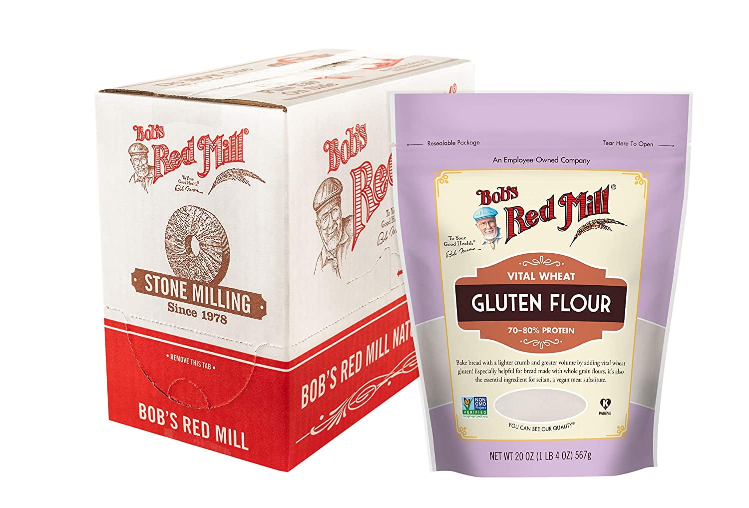 Vital Wheat Gluten Flour, 20ounce (Pack of 4)
