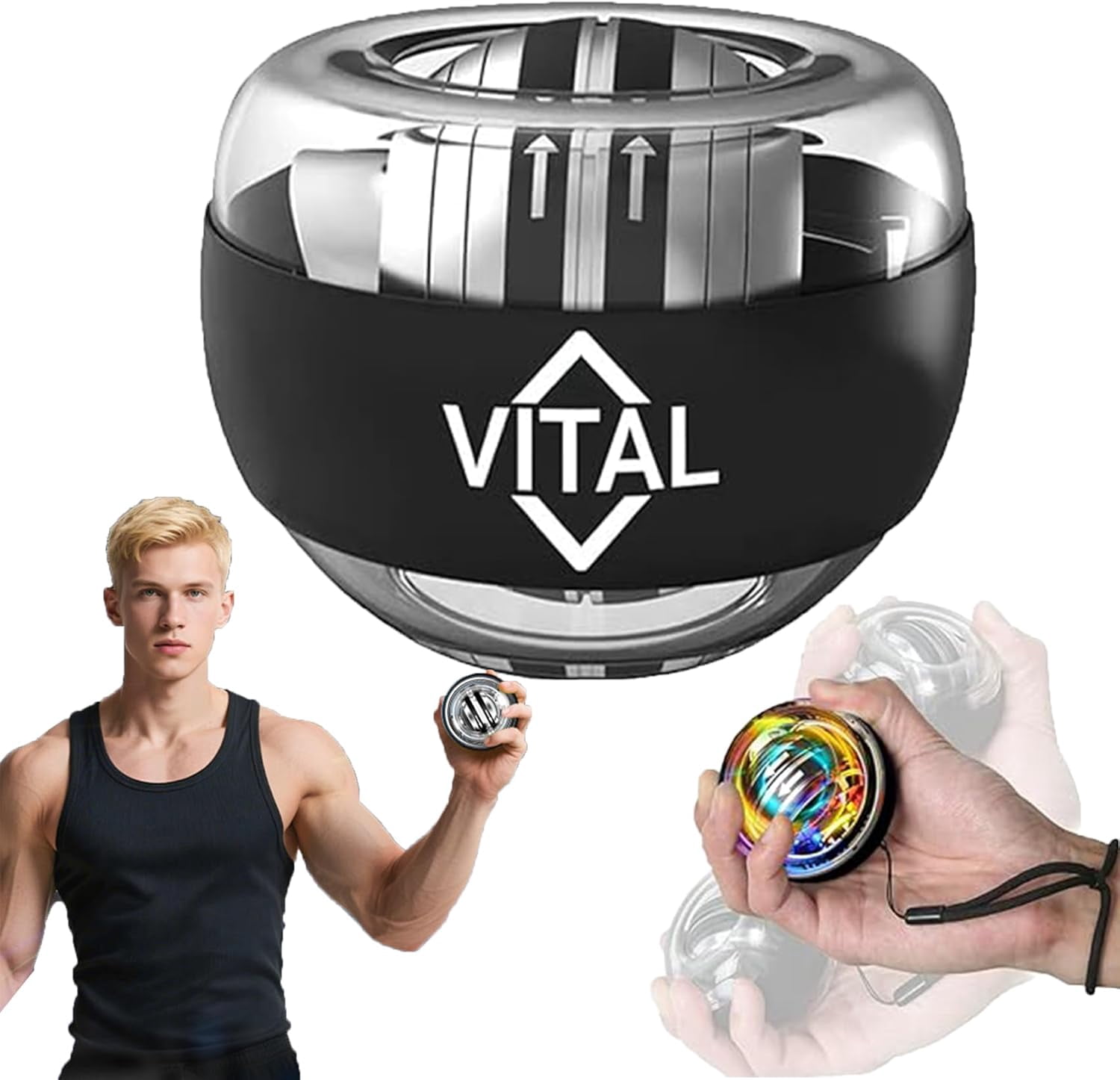 Vital Wrist Ball, 2026 New Vital Wrist Ball Exerciser, VitalWrist Balls Hand Exerciser, Enhance Grip Strength, Strengthen Arms, Fingers, Bones and Muscles, Joint Relief