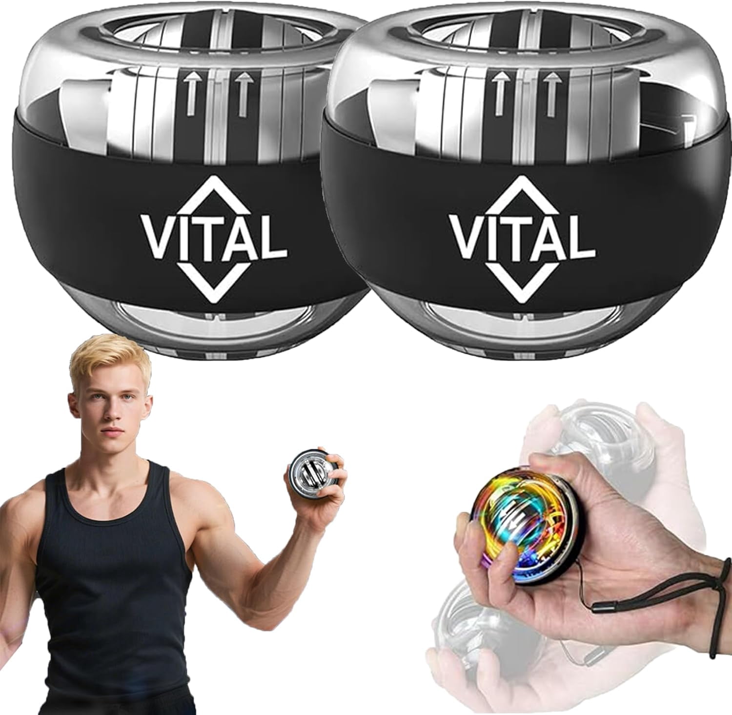 Vital Wrist Ball, 2026 New Vital Wrist Ball Exerciser, VitalWrist Balls Hand Exerciser, Enhance Grip Strength, Strengthen Arms, Fingers, Bones and Muscles, Joint Relief