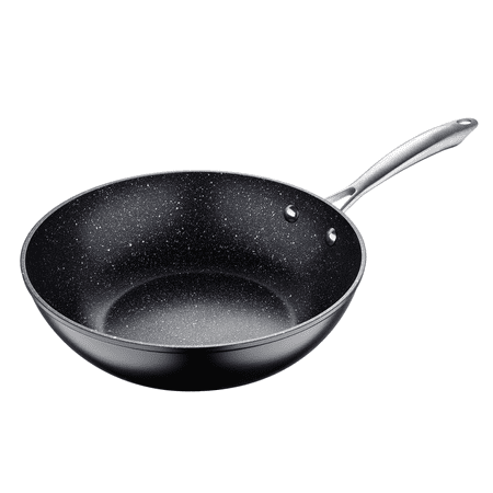 Vital by MasterPRO 11" Non-Stick Forged Aluminum Titanium-Reinforced Fry Pan, Speckled Black