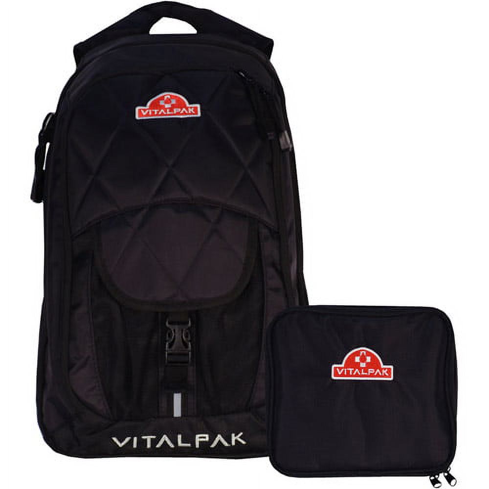 VitalPak Medical Backpack with Removable, Snap-in Essentials Kit, Black - image 1 of 4