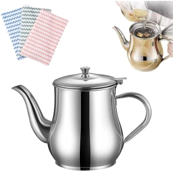 Vitalenergt Filter Pot, stainless steel oil filter pot with strainer for kitchen, 13/24/48oz Small Bacon Grease Saver With Strainer, For Storing Frying And Cooking Grease (silver, 250ML)