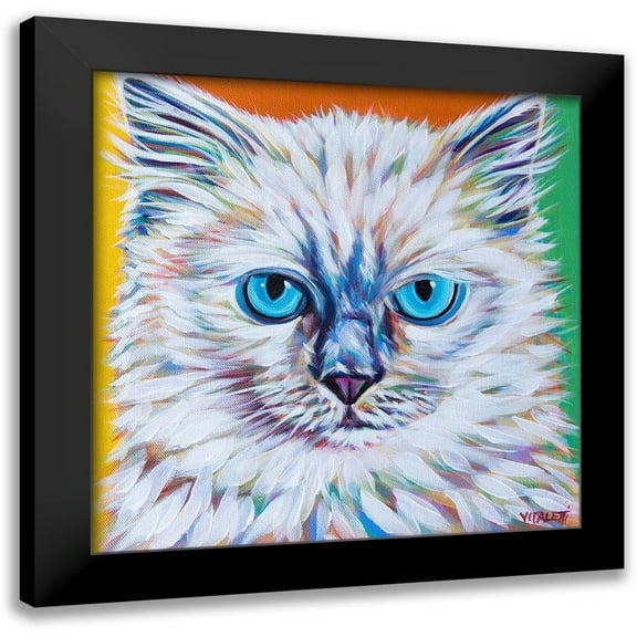 Vitaletti, Carolee 12x12 Black Modern Framed Museum Art Print Titled - Classy Cat II