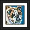 thumbnail image 1 of Vitaletti, Carolee 12x12 Black Ornate Wood Framed with Double Matting Museum Art Print Titled - Colorful Bulldog, 1 of 4