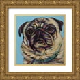 thumbnail image 1 of Vitaletti, Carolee 12x12 Gold Ornate Wood Framed with Double Matting Museum Art Print Titled - Blue Pug, 1 of 4