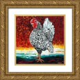 thumbnail image 1 of Vitaletti, Carolee 12x12 Gold Ornate Wood Framed with Double Matting Museum Art Print Titled - Fancy Chicken II, 1 of 4