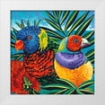 thumbnail image 1 of Vitaletti, Carolee 12x12 White Modern Wood Framed Museum Art Print Titled - Birds in Paradise II, 1 of 4