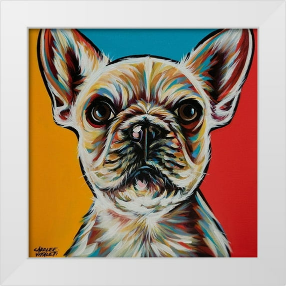 Vitaletti, Carolee 12x12 White Modern Wood Framed Museum Art Print Titled - Chroma Dogs II