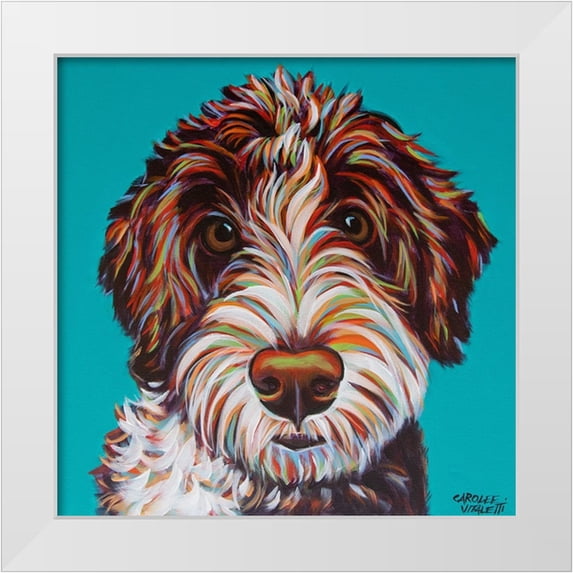 Vitaletti, Carolee 12x12 White Modern Wood Framed Museum Art Print Titled - Colorful Doodle