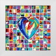 thumbnail image 1 of Vitaletti, Carolee 12x12 White Modern Wood Framed Museum Art Print Titled - Hearts of a Different Color I, 1 of 4
