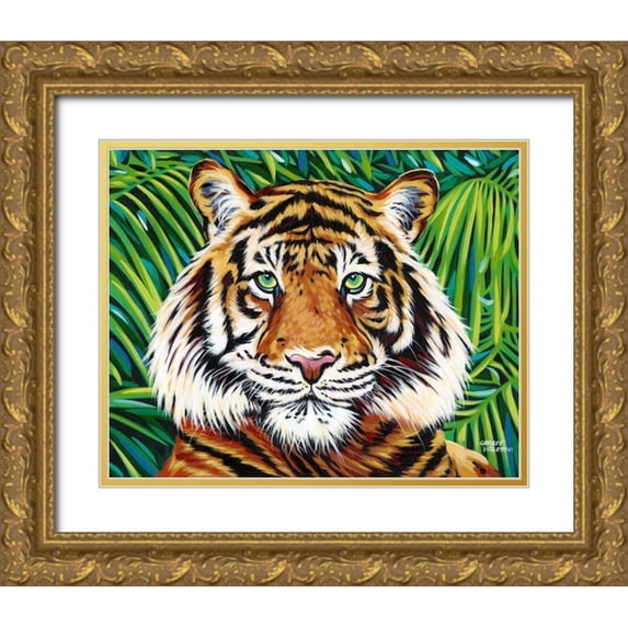 Vitaletti, Carolee 14x12 Gold Ornate Wood Framed with Double Matting Museum Art Print Titled - Wild Beauties III