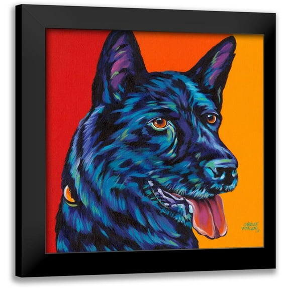 Vitaletti, Carolee 15x15 Black Modern Framed Museum Art Print Titled - Dogs in Color I