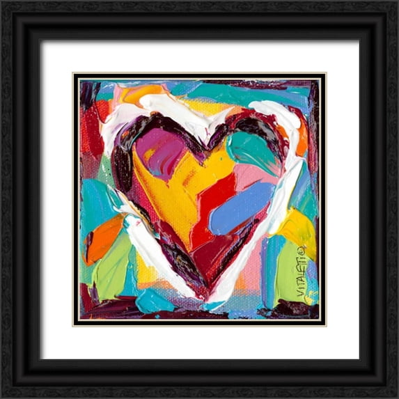 Vitaletti, Carolee 15x15 Black Ornate Wood Framed with Double Matting Museum Art Print Titled - Colorful Expressions II